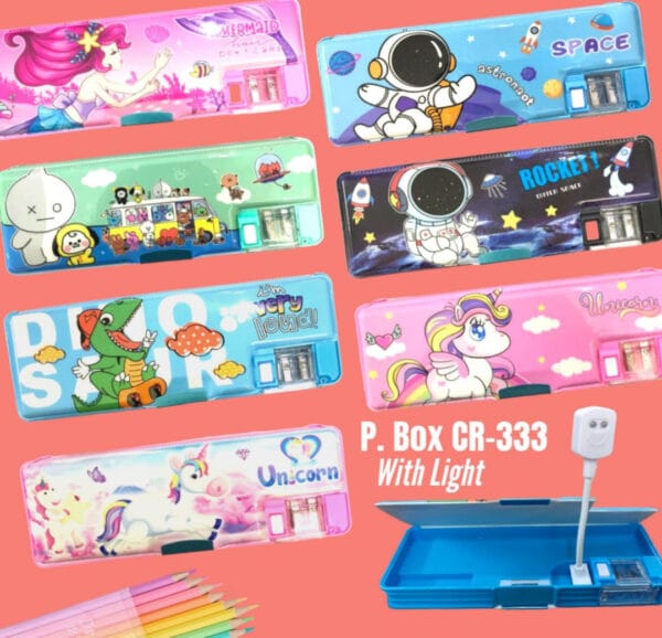 Esmi *Pencil box double side with detachable and Lamp with Sharpner*