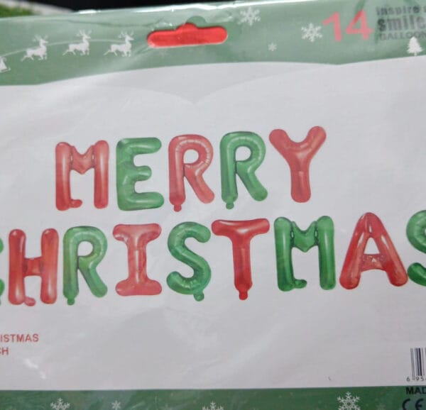 Esmi *Merry Christmas Foil Balloon set