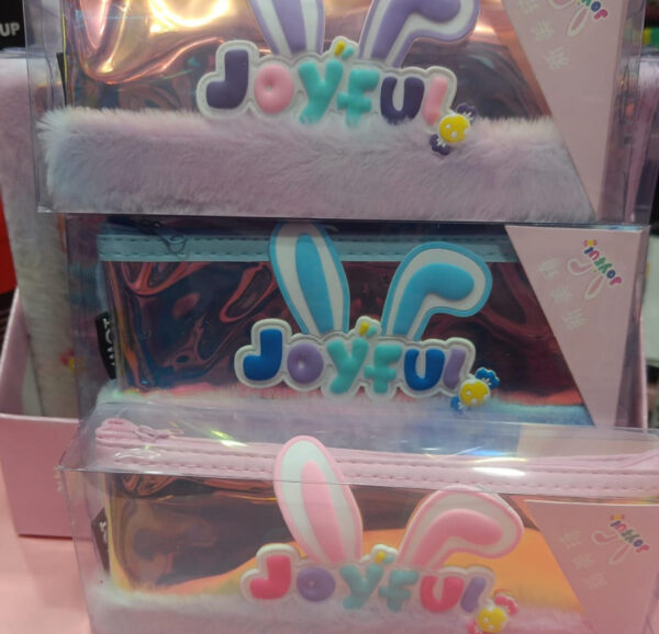 Esmi- *Joyful- Holographic & Plush Fur Pencil pouch*