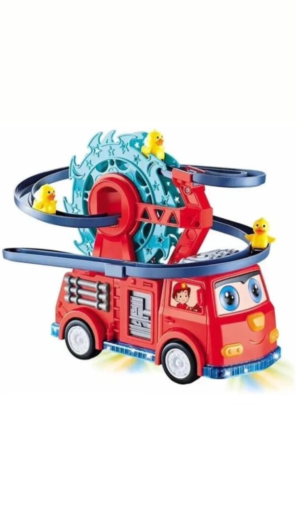 🚒 Fire Rail Car – Duck Swivel Slide 🚒