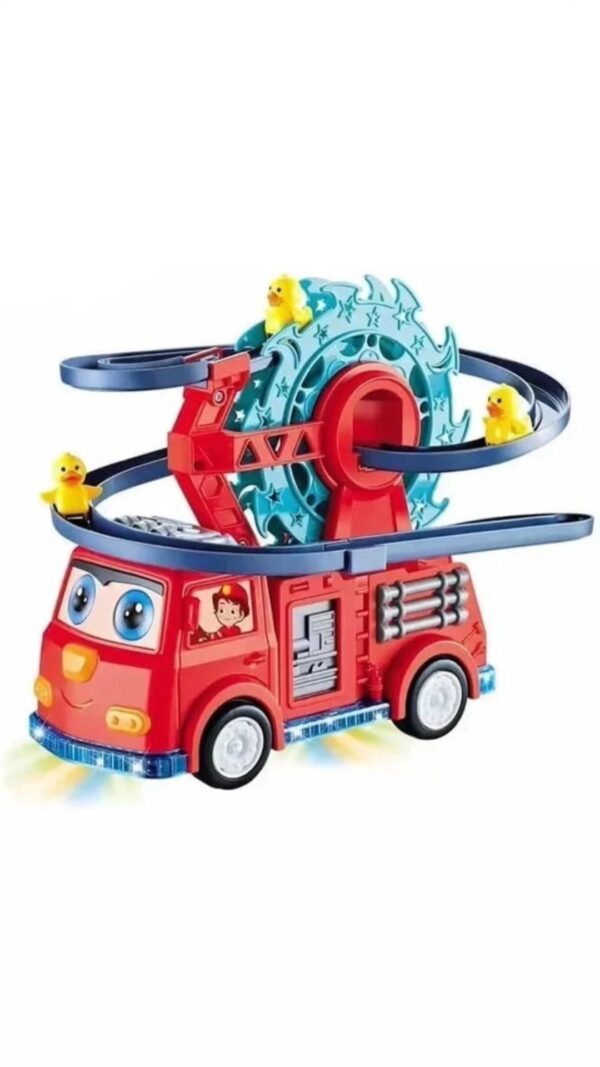 🚒 Fire Rail Car – Duck Swivel Slide 🚒
