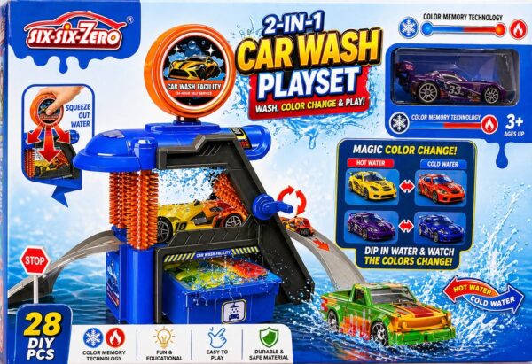 🚗💦 Magic Color Change Car Wash Playset 💦🚗