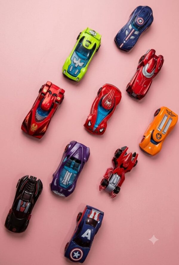 🏎️ **Super Heroes 10-in-1 Alloy Car Set** 🏎️