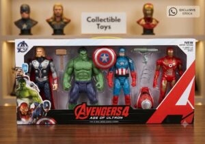 2026/07/1002802786.jpg Avengers 4 Super Heroes Action Figure Gift Set (Big Size)