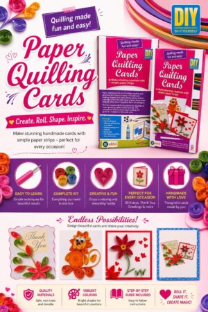 🎨✨ PAPER QUILLING CARDS DIY KIT ✨🎨