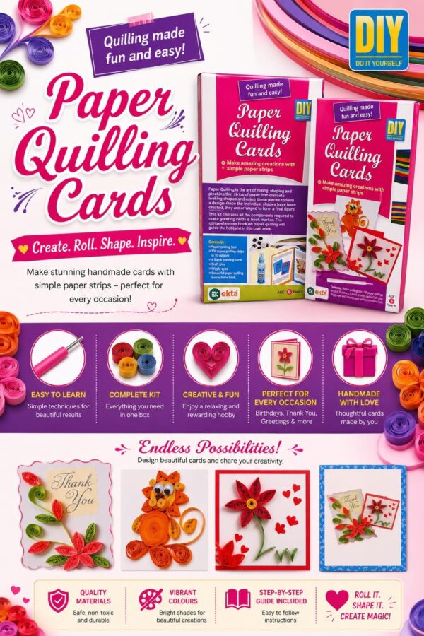 🎨✨ PAPER QUILLING CARDS DIY KIT ✨🎨