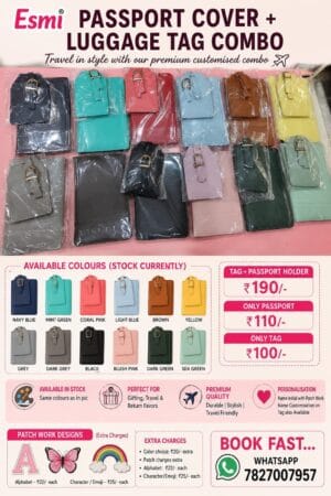 Esmi®- ✨ *PASSPORT COVER + LUGGAGE TAG COMBO* ✨