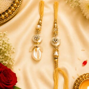 🤍 Premium Designer Bhai-Bhabhi Rakhi Set 🤍