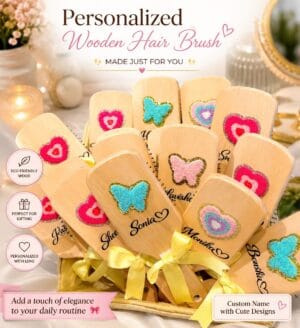 Esmi®- 🌸✨ *Personalized Wooden Hair Brush* ✨🌸