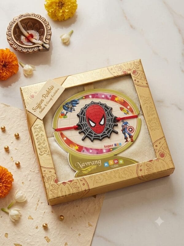 🕸️ Esmi® Spider Hero Kids Rakhi – Premium Gift Box 🕸️