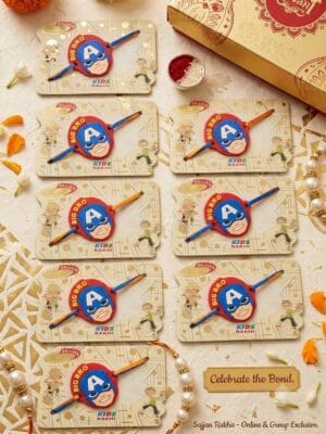 🦸 Esmi® Captain America Kids Rakhi – Single Piece 🦸