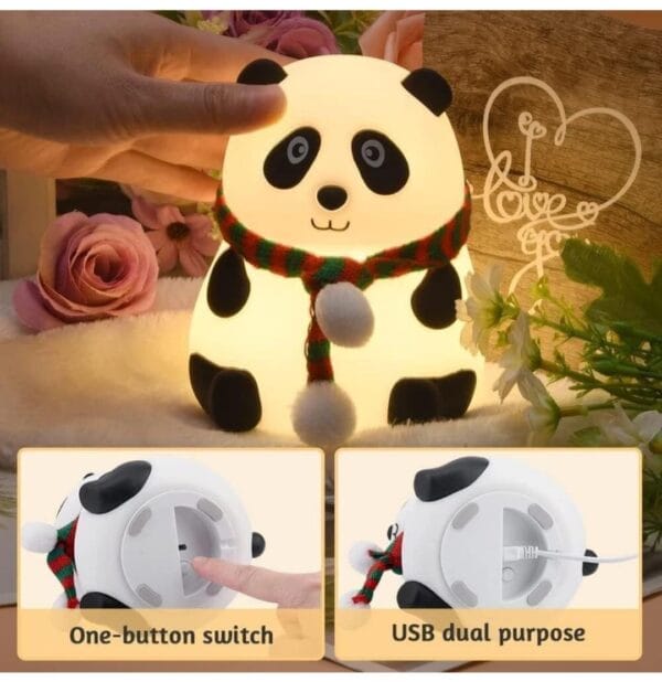 🐼 Esmi® Cute Panda Silicone Night Lamp 🌙✨