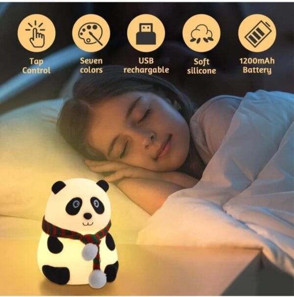 🐼 Esmi® Cute Panda Silicone Night Lamp 🌙✨