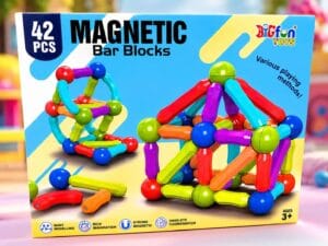 🧲 Esmi® Magnetic Bar Blocks – 42 Pieces Construction Set