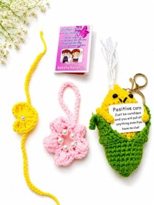 Esmi®- *Premium Crochet Bhai Bhabi Rakhi combo*