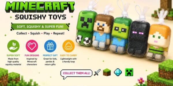 Esmi® Minecraft-Inspired Squishy Toys