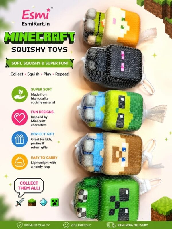 Esmi® Minecraft-Inspired Squishy Toys